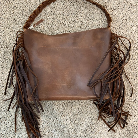 NWOT - Gorgeous new handmade leather and cowhide fringe handbag - Picture 7 of 8